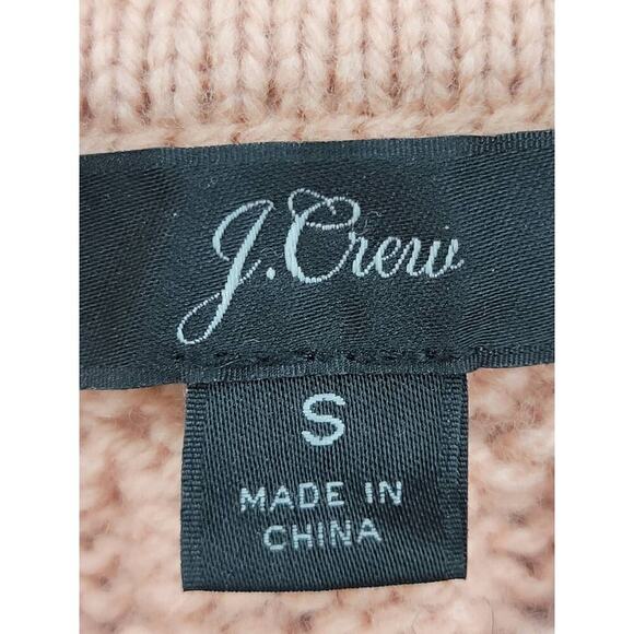 J. Crew Womens Wool Cable Knit Patchwork Tunic Sweater Size Small‎ Pink - Picture 12 of 13